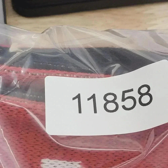 Roots USA Olympic Scarf Spell out Red White & Black 5" X 58" Fringe 29PT - Picture 8 of 8